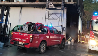 Incendio in contrada Cermignano, intervento dei Vigili del Fuoco